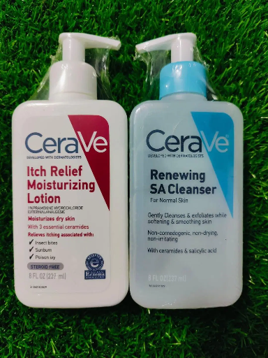 CeraVe Hydrating Exfoliating Facial Cleanser & Moisturizing Set - 2 Pcs